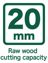 Raw wood cutting capacity