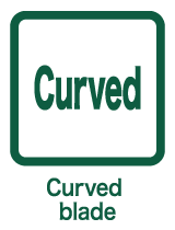 Curved blade